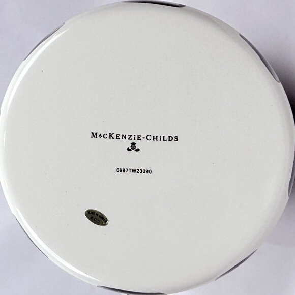 MacKenzie-Childs Sterling Check Enamel 2 Quart Tea Kettle – NEW - Picture 2 of 3